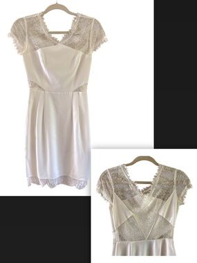 BCBG MAXAZARIA ZBA6S621 Lace Cocktail Dress Lace Details Color Like New Size 0
